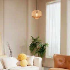 Lotus 1-Light Pendant Lighting With Natural Twine Shade - Globe Electric -Finest Home Decoration GUEST 002b5e37 ac74 4792 a203 c84dbaa77830