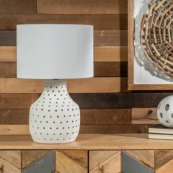 NuLOOM 24-inch Coastal Open Circles Ceramic Table Lamp -Finest Home Decoration GUEST 00d0b82d 4fad 47f4 8e85 15e283c19e01