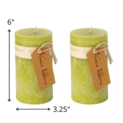 Green Grape Pillar Candles - Set Of 2 -Finest Home Decoration GUEST 0163b1ec 59d4 461d a2bd b23e7dd5da99