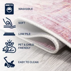 Alacati Ogee Medallion Machine-Washable Area Rug - JONATHAN Y -Finest Home Decoration GUEST 01a1d7fb 59c3 4f3c b0cc e657f6a48ef3