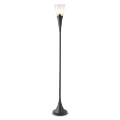 Glass Floor Lamp In Black - Henn&Hart -Finest Home Decoration GUEST 02414e38 f7db 4ab7 9eab 2e9b2bf5aecd
