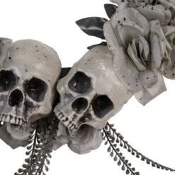 Northlight Double Skull And Gray Roses Halloween Wreath, 16-Inch, Unlit -Finest Home Decoration GUEST 025ceefc 9e21 4ecb 9abb fa1020482c4a