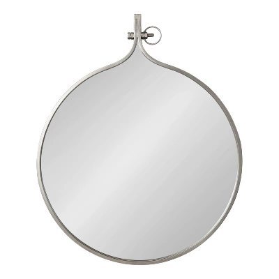 30" X 37" Yitro Metal Framed Wall Mirror Gray - Kate & Laurel All Things Decor 3 30" X 37" Yitro Metal Framed Wall Mirror Gray - Kate & Laurel All Things Decor