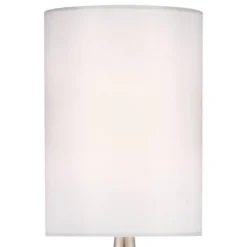 360 Lighting Evans Modern Accent Table Lamps 21" High Set Of 2 Brushed Nickel Metal Teardrop White Cylinder Shade For Bedroom Living Room House Home -Finest Home Decoration GUEST 048e3acd 1b0b 47e5 9f77 8c89a5bb288c