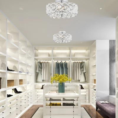 11.5" Olivia Semi-Flush Mount Pendant Metallic Silver - River Of Goods 5 11.5" Olivia Semi-Flush Mount Pendant Metallic Silver - River Of Goods - Image 3