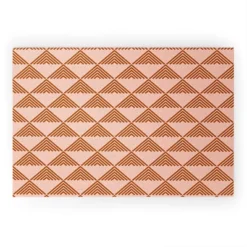 June Journal Triangular Lines In Terracotta Looped Vinyl Welcome Mat - Society6 -Finest Home Decoration GUEST 05c2bace 774a 4357 b351 1969b84d2886