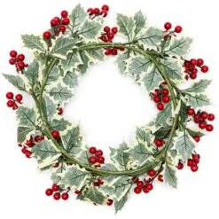 Farmlyn Creek Artificial Christmas Wreath With Holly Berries For Door Decoration (15.7 In) -Finest Home Decoration GUEST 05ebb04b 0f63 473d 8f83 1ce5e41d2791