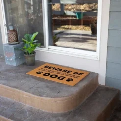 BirdRock Home Beware Of Dog Coir Front Door & Entry Doormat - 18" X 30" -Finest Home Decoration GUEST 061ae833 c16c 448a 947f 1c23650debf9