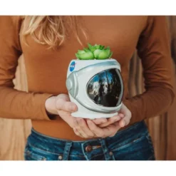Silver Buffalo NASA Space Helmet 6-Inch Ceramic Planter With Artificial Succulent -Finest Home Decoration GUEST 0680389f cdb4 4610 afbd a508f9c982c2