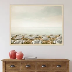 42" X 31" Seaside 4 (Beach) By Carina Okula Framed Wall Art Print Light Brown - Amanti Art -Finest Home Decoration GUEST 070c4a6f 3c89 4bff 9a66 ccf9a4f264b8