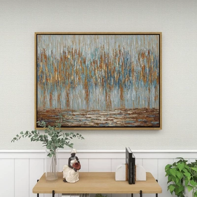 Canvas Tree Framed Wall Art With Gold Frame Gold - Olivia & May 6 Canvas Tree Framed Wall Art With Gold Frame Gold - Olivia & May - Image 4