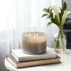 14oz Lidded Gray Glass Jar Crackling Wooden 3-Wick Candle With Clear Label Ocean Air + Moss - Threshold™ -Finest Home Decoration GUEST 084dad97 838f 4afa 929c 6f86e48b2e83