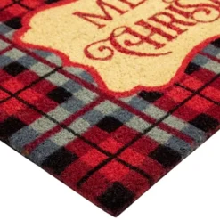 Northlight Red And Black Plaid "Merry Christmas" Rectangular Doormat 18" X 30" -Finest Home Decoration GUEST 0865a06a 4592 48c1 ab97 6214b9e015f1