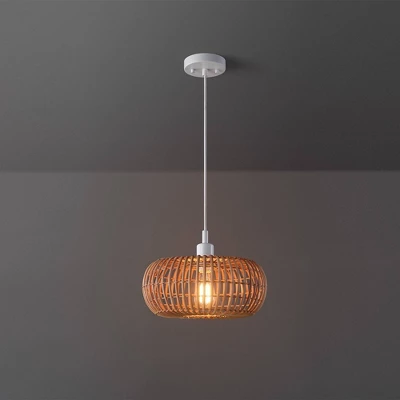 Fitz 1-Light Plug-In Or Hardwire Rattan Shade Pendant Lighting - Globe Electric 7 Fitz 1-Light Plug-In Or Hardwire Rattan Shade Pendant Lighting - Globe Electric - Image 5