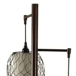 Collective Design Abode 84 Clifton 72-Inch Mid Century Modern Style Floor Lamp With 3 Woven Caged Metal Wire Glass Shades, Dark Bronze -Finest Home Decoration GUEST 090ce893 279d 45fb 8674 d73d5184ff2b