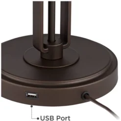 Franklin Iron Works Dayn Industrial Accent Table Lamps Set Of 2 23" High Bronze Metal LED Mesh Shade For Bedroom Living Room Bedside Nightstand Office -Finest Home Decoration GUEST 0b9dba55 2fc2 40fa a44e 102ffbc2e206