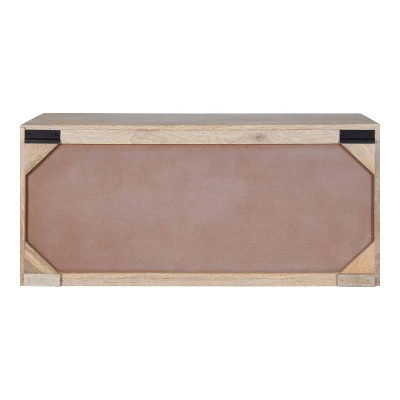 30" X 10" X 14" Mezzeta Decorative Coastal 2 Door Wall Cabinet Whitewash - Kate & Laurel All Things Decor 5 30" X 10" X 14" Mezzeta Decorative Coastal 2 Door Wall Cabinet Whitewash - Kate & Laurel All Things Decor - Image 3