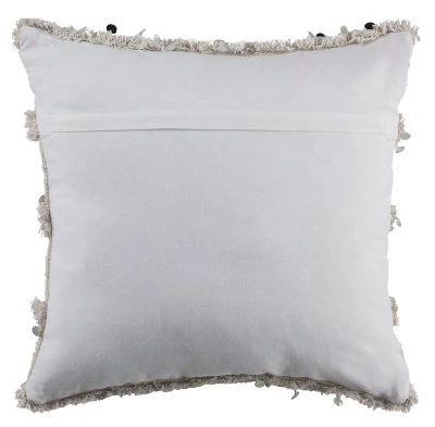 Collette Pillow - White - 20" X 20" - Safavieh 4 Collette Pillow - White - 20" X 20" - Safavieh - Image 2