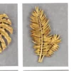 Set Of 4 Cement Leaf Framed 3D Wall Decors Gold - Olivia & May -Finest Home Decoration GUEST 0d49e6d4 eb95 49c1 a906 1c770c322d18