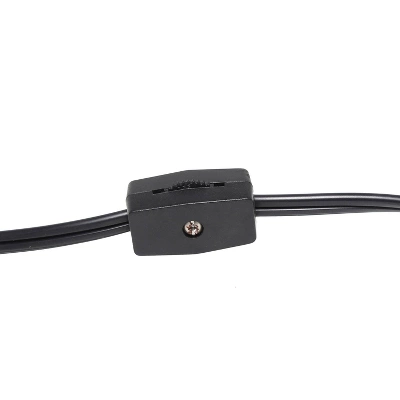 20.4" Traditional Ceramic Purled Texture Bedside Table Desk Lamp With White Fabric Drum Shade Black - Simple Designs 4 20.4" Traditional Ceramic Purled Texture Bedside Table Desk Lamp With White Fabric Drum Shade Black - Simple Designs - Image 2