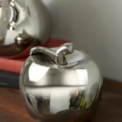 Set Of 2 Modern Chic Dolomite Apple And Pear Sculpture Silver - Olivia & May -Finest Home Decoration GUEST 10e1c945 bf6a 4973 a697 67a09ce0d5ec