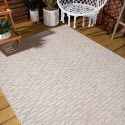 Ararat High-Low Pile Moroccan Diamond Modern Indoor/Outdoor Area Rug - JONATHAN Y -Finest Home Decoration GUEST 10f92210 23bf 4231 b990 c73316222cb5