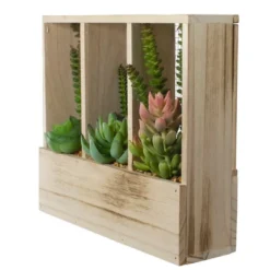 Northlight 11" Artificial Mixed Succulent Arrangement In A Wooden Planter Box -Finest Home Decoration GUEST 11384a5e dd2a 458e a2d6 30f6f6d8fb84