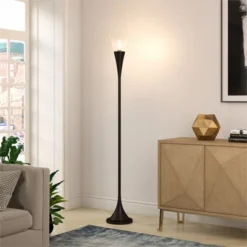 Glass Floor Lamp In Black - Henn&Hart -Finest Home Decoration GUEST 11cd8d63 8760 44d1 acd6 dd9cbe22fae0