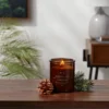 9oz Lidded Amber Glass Jar Crackling Wooden Wick Fennel And Pine Candle - Threshold™ -Finest Home Decoration GUEST 12b52490 9d00 4e2c 8c08 8dca32cfa8c6