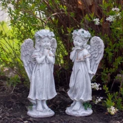 Northlight 10" Angel Standing In Prayer Outdoor Garden Statue