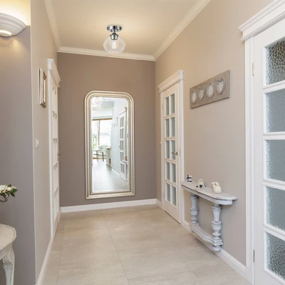 1 Light Harrow Semi Flush Mount Ceiling With Clear Glass Shade Chrome - Globe Electric 5 1 Light Harrow Semi Flush Mount Ceiling With Clear Glass Shade Chrome - Globe Electric - Image 3