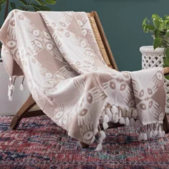 50"x60" Hand In Hand Throw Blanket Tan - Jungalow By Justina Blakeney 9 50"x60" Hand In Hand Throw Blanket Tan - Jungalow By Justina Blakeney -Finest Home Decoration GUEST 139a1f7a d6de 4a28 8a24 943f98912d40