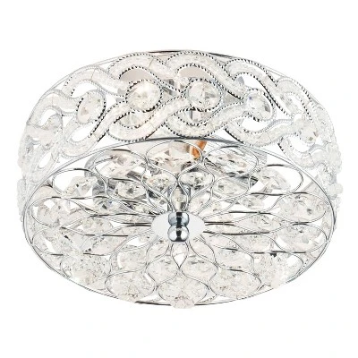 11.5" Olivia Semi-Flush Mount Pendant Metallic Silver - River Of Goods 10 11.5" Olivia Semi-Flush Mount Pendant Metallic Silver - River Of Goods - Image 8