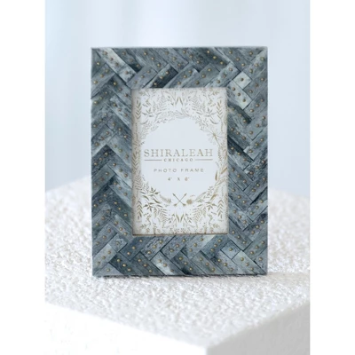 Mansour Studded 4X6 Picture Frame - Gray - Shiraleah 4 Mansour Studded 4X6 Picture Frame - Gray - Shiraleah - Image 2