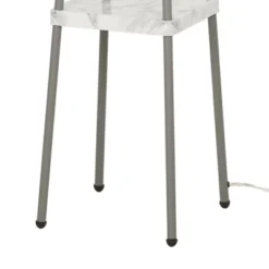 58" Metal Floor Lamp With Shelves (Includes LED Light Bulb) Gray - Cresswell Lighting -Finest Home Decoration GUEST 143eb882 09a9 418d 8131 6417112afa3e