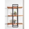 32" Rectangle Wood Shelving Wall Display Black - Ore International