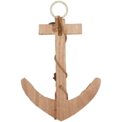 Wood Anchor Handmade Driftwood Inspired Wall Decor With Shell And Rope Accent Brown - Olivia & May -Finest Home Decoration GUEST 150f1b70 4896 4677 8ced cccfaf96045e