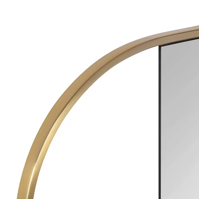 16" X 48" Nobles Framed Capsule Decorative Wall Mirror Gold - Kate & Laurel All Things Decor 4 16" X 48" Nobles Framed Capsule Decorative Wall Mirror Gold - Kate & Laurel All Things Decor - Image 2