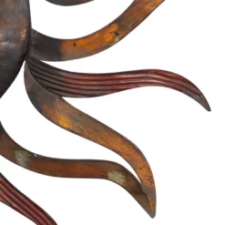 Metal Sunburst Wall Decor With Distressed Copper Like Finish Brass - Olivia & May -Finest Home Decoration GUEST 15eb4e12 996b 4504 b8ef 450b15495f8d