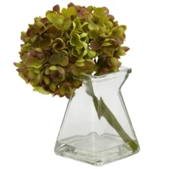 Set Of 3 Artificial Hydrangea Plant In Glass Vase - Nearly Natural -Finest Home Decoration GUEST 18bb499f 4bcc 411f b86e a86923aecaf9