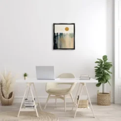 Stupell Industries Abstract Daytime Sun Landscape Fluid Shapes Design