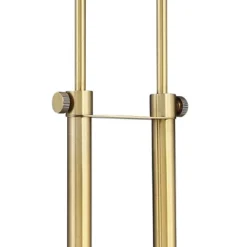 Possini Euro Design Keegan Modern Desk Lamp 24" High Warm Brass With Dual USB Charging Ports LED Adjustable Black Shade For Bedroom Living Room Desk -Finest Home Decoration GUEST 19811338 8eac 49f4 93d1 08d0ba10fd67