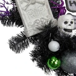 Northlight Purple And Black Spooky Skeleton Pine Halloween Wreath, 24-Inch, Unlit -Finest Home Decoration GUEST 1a5e66fc 35ef 4c06 9d62 6037752b850d