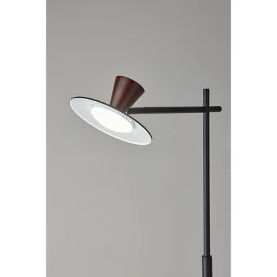 Elmore Floor Lamp With Smart Switch Black (Includes LED Light Bulb) - Adesso 5 Elmore Floor Lamp With Smart Switch Black (Includes LED Light Bulb) - Adesso - Image 3