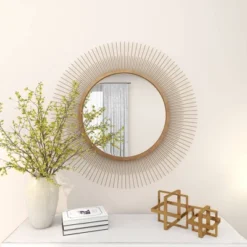 36" Metal Starburst Wall Mirror Gold - Olivia & May -Finest Home Decoration GUEST 1c4ddf73 6567 47ea 9d46 2540e45fb881