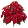 Nearly Natural 24” Poinsettia Artificial Plant (Set Of 2)