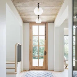 9.75" LED 1-Light Marla Iron/Seeded Glass Pendant Nickel/Clear - JONATHAN Y -Finest Home Decoration GUEST 1cace5ff 95b6 44f5 8eec c1a04b3732fa