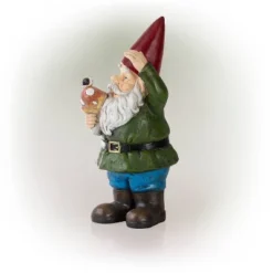 12" Polyresin Garden Gnome With Mushroom - Alpine Corporation -Finest Home Decoration GUEST 1dfb854e 3b79 4121 acc1 bee0b914a25f