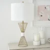 27" Gold Metal Wire With Marble Table Lamp - Nourison