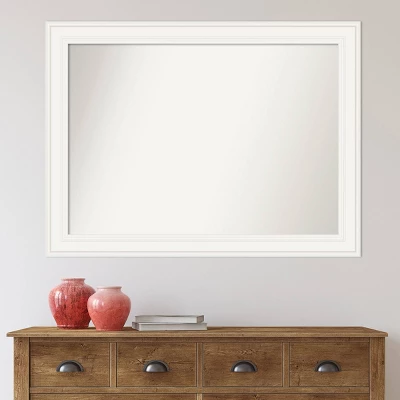 44" X 33" Non-Beveled Ridge White Wall Mirror - Amanti Art 9 44" X 33" Non-Beveled Ridge White Wall Mirror - Amanti Art - Image 7